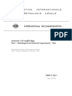 Organisation Internationale de Métrologie Légale: International Recommendation