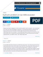 Hydraulic Problem On Cat 330b Excavator - Noria Message Boards