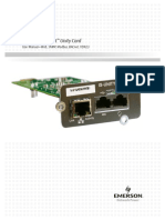 Liebert Intellislot Unity Card: User Manual-Web, SNMP, Modbus, Bacnet, Ydn23