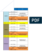 Time Table - Online July 2020