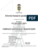 Coordinar El Talento Humano y Trabajo en Equipo PDF