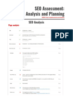 SEO Assessment: Analysis and Planning