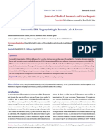 Issues With DNA Fingerprinting in Forensic Lab: A Review: Journal of Medical Research and Case Reports