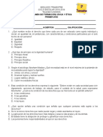 Examen de Formación Cívica y Ética