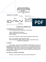 Judicial Affidavit: First Judicial Region Regional Trial Court Branch - Urdaneta City, Pangasinan