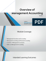 Overview of Management Accounting