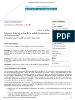 Factores Determinantes de La Salud - Importancia de La Prevención