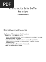 Amino Acids & Its Buffer Function: DR Jaiprakash Mohanraj