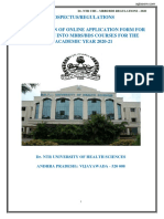 Prospectus/Regulations: Dr. NTR University of Health Sciences Andhra Pradesh:: Vijayawada - 520 008