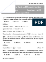 Combined Five Bank and Financial Institute: Post: Officer Cash Exam Taker: AUST Exam Type: MCQ