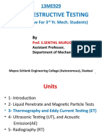 ON Estructive Esting: (Core Elective For 3 Yr. Mech. Students)