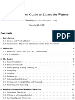 The Woodnotes Guide To Emacs For Writers