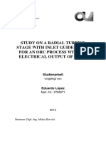 Study On A Radial Turbine Stage With Inlet Guide Vanes For An Orc Process With An Electrical Output of 3,5 KW