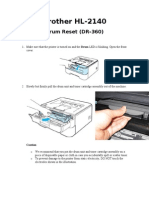 Brother HL 2140 Drum Reset