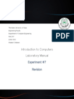 Introduction To Computers Laboratory Manual: Experiment #7 Revision