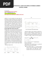 Analysis of Chopper Fed D.C. Drive With PWM &amp Hysteresis Current Control Scheme