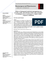 Effect of Integrated Nutrient Management On Growth, Yield, Soil Nutrient Status and Economics of Chickpea (Cicer Arietinum L.) Under South Gujarat Conditions