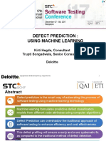 Defect Prediction: Using Machine Learning: Kirti Hegde, Consultant Trupti Songadwala, Senior Consultant Deloitte