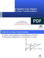 MATH-816 Applied Linear Algebra Matrices & Linear Transformations