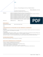 Guía Docente 330060 - CTM - Ciencia y Tecnología de Los Materiales