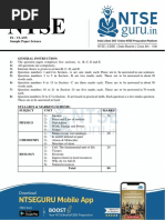 Ix - Class Sample Paper Science: General Instruction