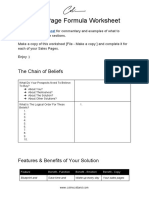 Sales Page Formula Worksheet