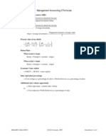 CGA Formula Sheets