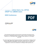 Western Turbine Users, Inc. (WTUI) Orap For LM6000 Users 2020 Conference