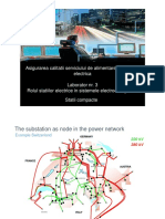 Asigurarea Calitatii Serviciului de Alimentare Cu Energie Electrica Laborator Nr. 3 Rolul Statiilor Electrice in Sistemele Electroenergetice. Statii Compacte