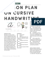 Cursive Letter (A Lesson Plan)