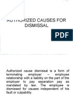 Authorized Causes For Dismissal