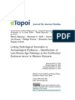 Linking Hydrological Anomalies To Archaeological Evidences - Identification of Late Bronze Age Pathways at The Fortification Enclosure Iarcuri in Western Romania