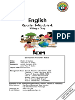 Module 4 - Q1 - English-3 - Write A Diary - PDF - 14pages