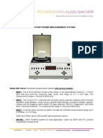 280I Semi-Automatic Four Point Probe Measurement System: Spécialiste de La Fourniture Microélectronique