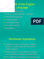 LING-05 Assets and Liabilities of The English Language Dr. David F. Maas