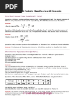 Exercise Soln of Periodic Elements