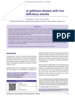 Correlation of Gallstone Disease With Iron Deficiency Anemia