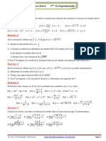 Nombre Dérivé 3ème SC Expérimentales