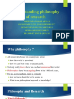 Understanding Philosophy of Research