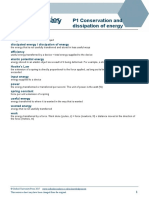 Physics P1 Glossary