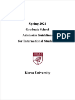 Admission Guidelines For Spring 2021 (English) PDF