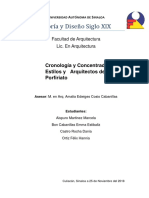 Teoría y Diseño Siglo XIX: Cronología y Concentrado de Estilos y Arquitectos Del Porfiriato