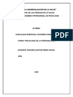 Informe Psicologico Realizado Por Sachenka Chacaliaza PDF