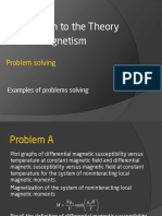 Introduction To The Theory of Ferromagnetism: Problem Solving