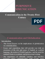 Purposive Communication: Communication in The Twenty-First Century