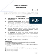 Syllabus For Third Semester Operating System