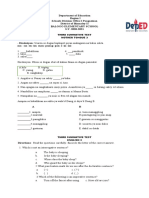 Third Summative Test Mother Tongue 3