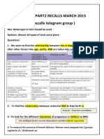 March 2015 Recalls Mrcog p2 DR Hamada Aboromuh PDF