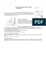 TD 2: Exercices de Dynamique Des Fluides Parfaits: Exercice 1: Tube de Venturi