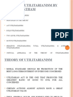 Theory of Utilitarianism by Jeremy Bentham